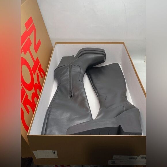 Gia Borghini Texan Leather Platform Knee-High Boots size 40 - Picture 11 of 13